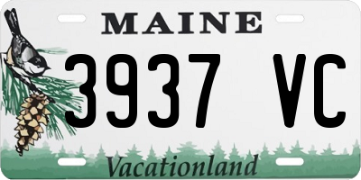 ME license plate 3937VC