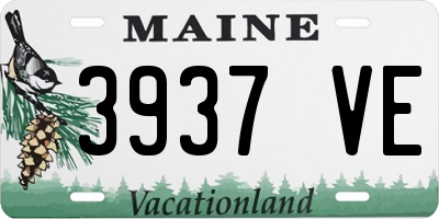 ME license plate 3937VE