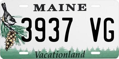 ME license plate 3937VG