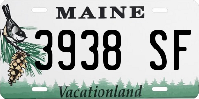 ME license plate 3938SF