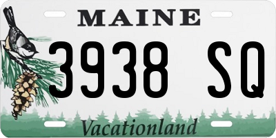 ME license plate 3938SQ