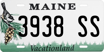 ME license plate 3938SS