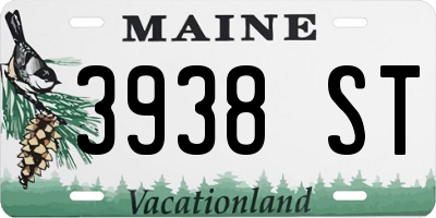 ME license plate 3938ST