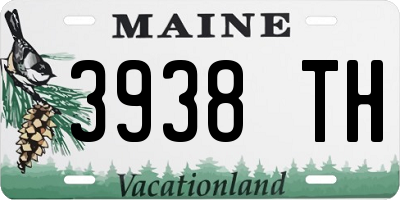 ME license plate 3938TH