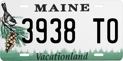 ME license plate 3938TO