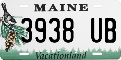 ME license plate 3938UB