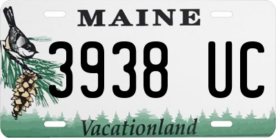 ME license plate 3938UC