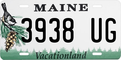 ME license plate 3938UG