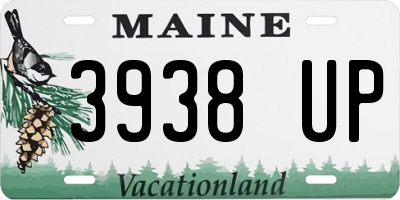 ME license plate 3938UP