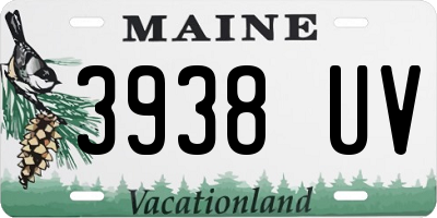 ME license plate 3938UV