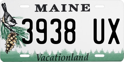 ME license plate 3938UX