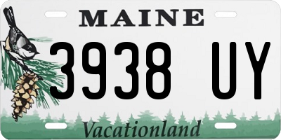 ME license plate 3938UY