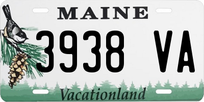 ME license plate 3938VA