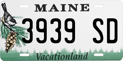 ME license plate 3939SD