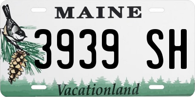 ME license plate 3939SH