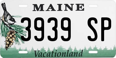 ME license plate 3939SP