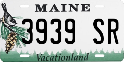 ME license plate 3939SR
