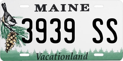 ME license plate 3939SS