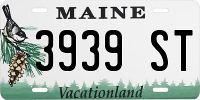 ME license plate 3939ST