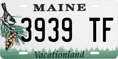 ME license plate 3939TF