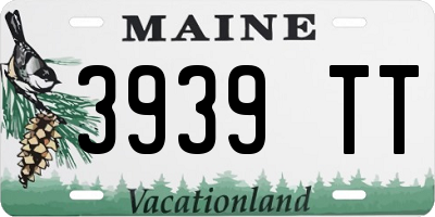 ME license plate 3939TT