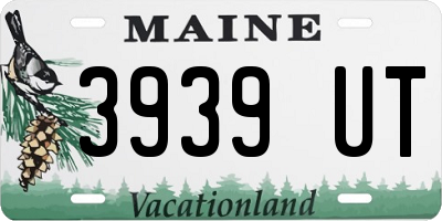 ME license plate 3939UT