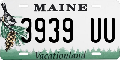 ME license plate 3939UU