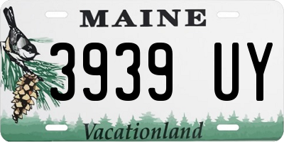 ME license plate 3939UY