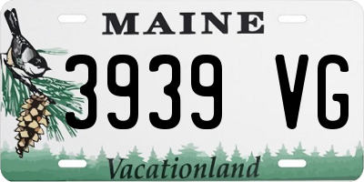 ME license plate 3939VG