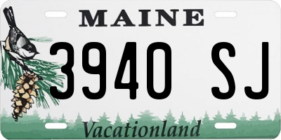 ME license plate 3940SJ