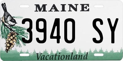ME license plate 3940SY