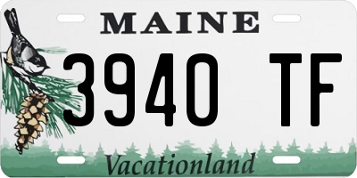 ME license plate 3940TF
