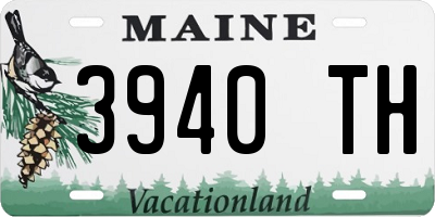 ME license plate 3940TH