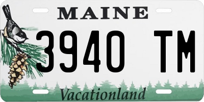 ME license plate 3940TM