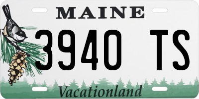 ME license plate 3940TS