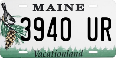 ME license plate 3940UR