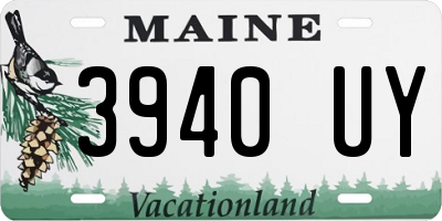 ME license plate 3940UY