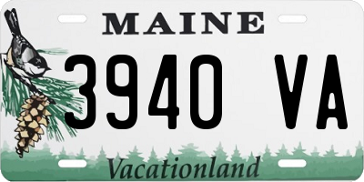 ME license plate 3940VA