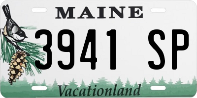 ME license plate 3941SP