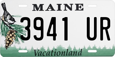 ME license plate 3941UR