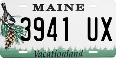 ME license plate 3941UX