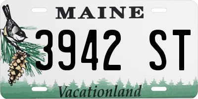 ME license plate 3942ST