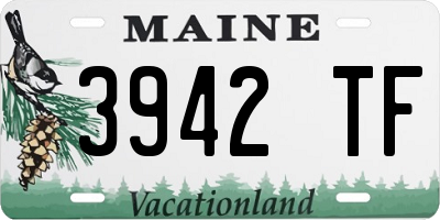 ME license plate 3942TF