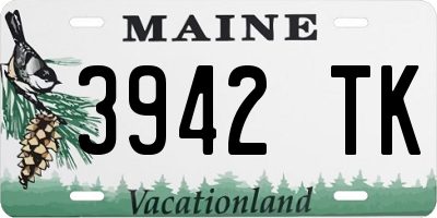 ME license plate 3942TK