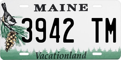 ME license plate 3942TM