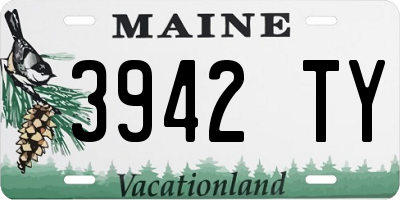 ME license plate 3942TY