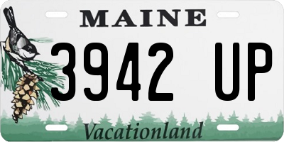 ME license plate 3942UP
