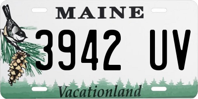 ME license plate 3942UV