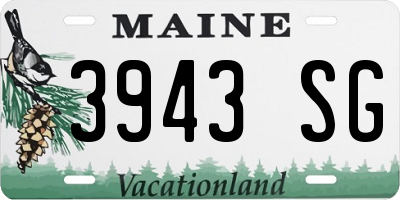 ME license plate 3943SG
