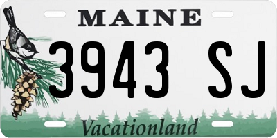 ME license plate 3943SJ